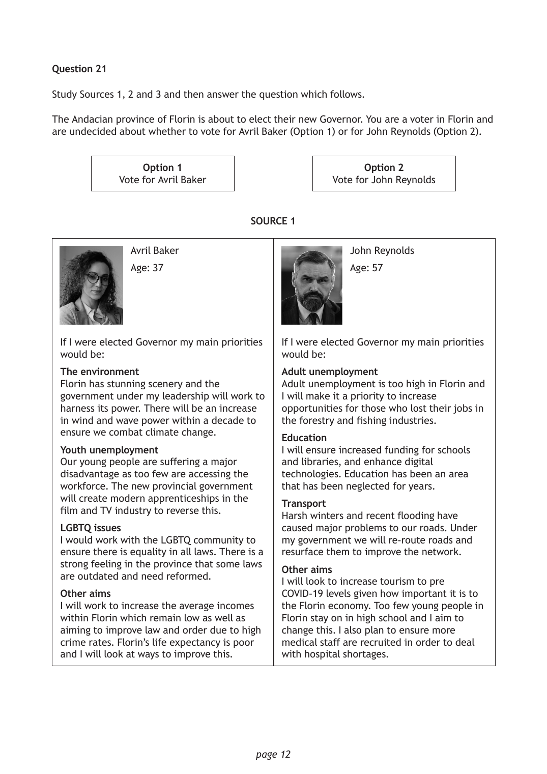 Source page 1 for this question